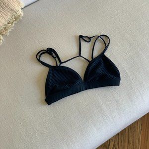 Koral x Something Navy Waffle Sports Bra